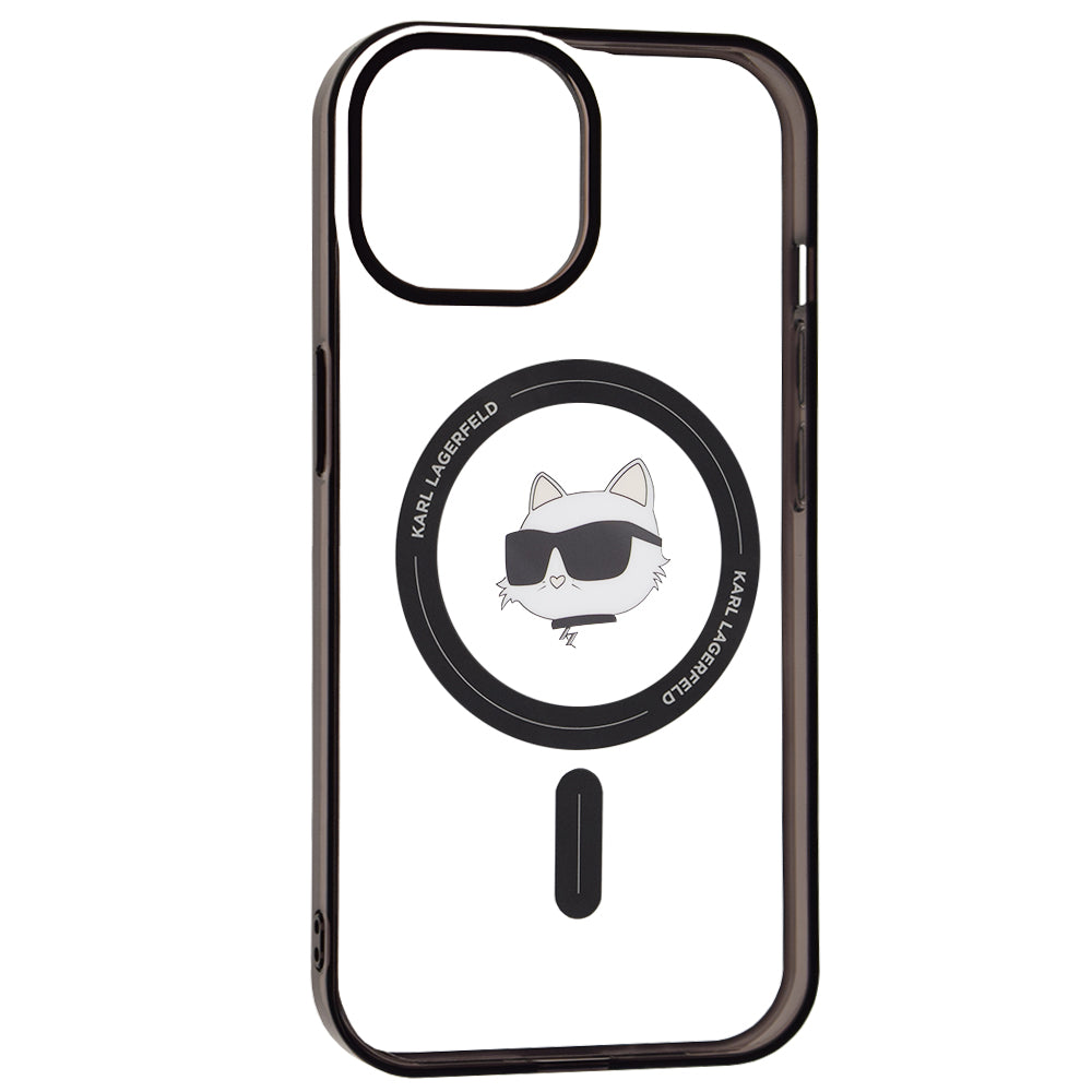 Θήκη MagSafe για Apple iPhone 15, Karl Lagerfeld, IML Choupette's Head, Διάφανη