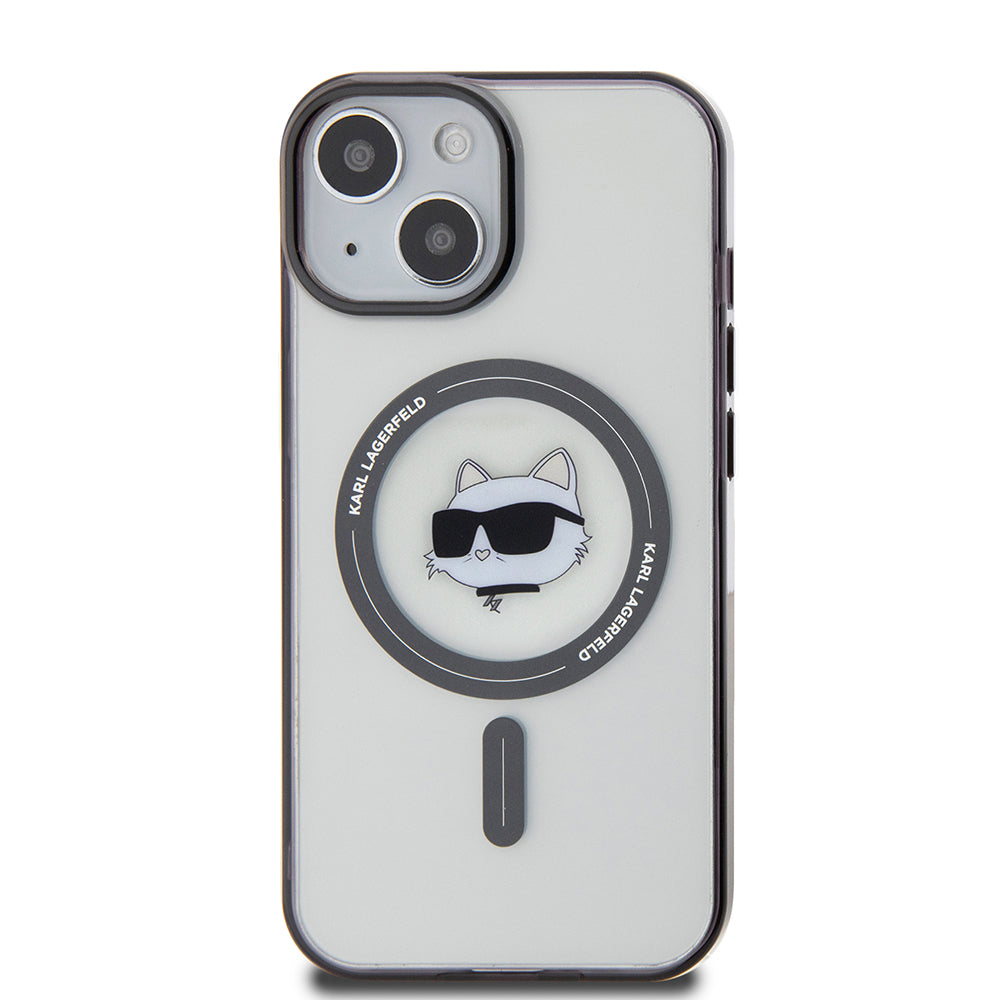 Θήκη MagSafe για Apple iPhone 15, Karl Lagerfeld, IML Choupette's Head, Διάφανη