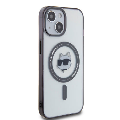 Θήκη MagSafe για Apple iPhone 15, Karl Lagerfeld, IML Choupette's Head, Διάφανη