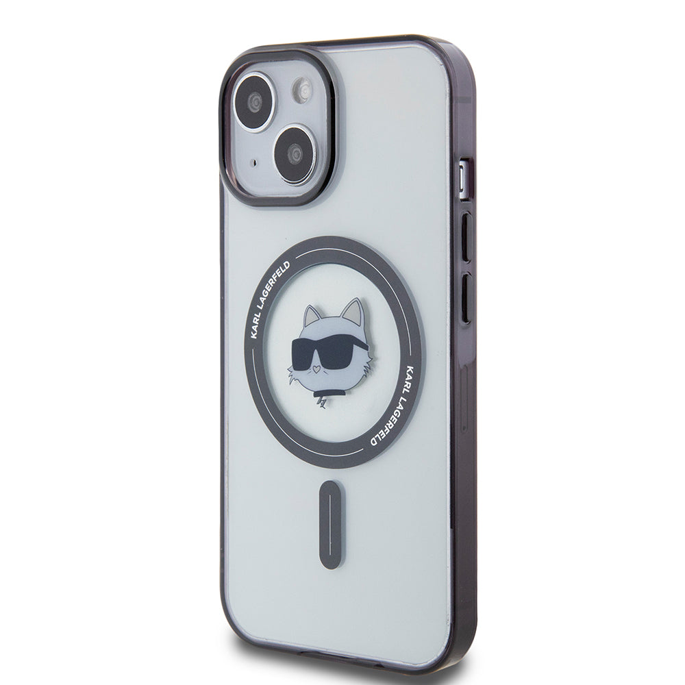 Θήκη MagSafe για Apple iPhone 15, Karl Lagerfeld, IML Choupette's Head, Διάφανη