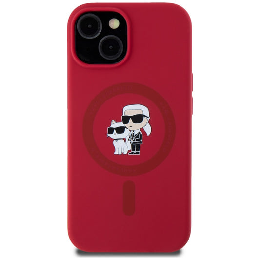 Θήκη MagSafe για Apple iPhone 15, Karl Lagerfeld, Silicone Karl & Choupette, Rosie