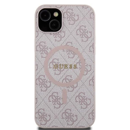 MagSafe Case for Apple iPhone 15 Plus, Guess, 4G Collection, Pink