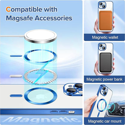 Θήκη MagSafe για Apple iPhone 15 Plus, Techsuit, Luxury Crystal, Μαύρη