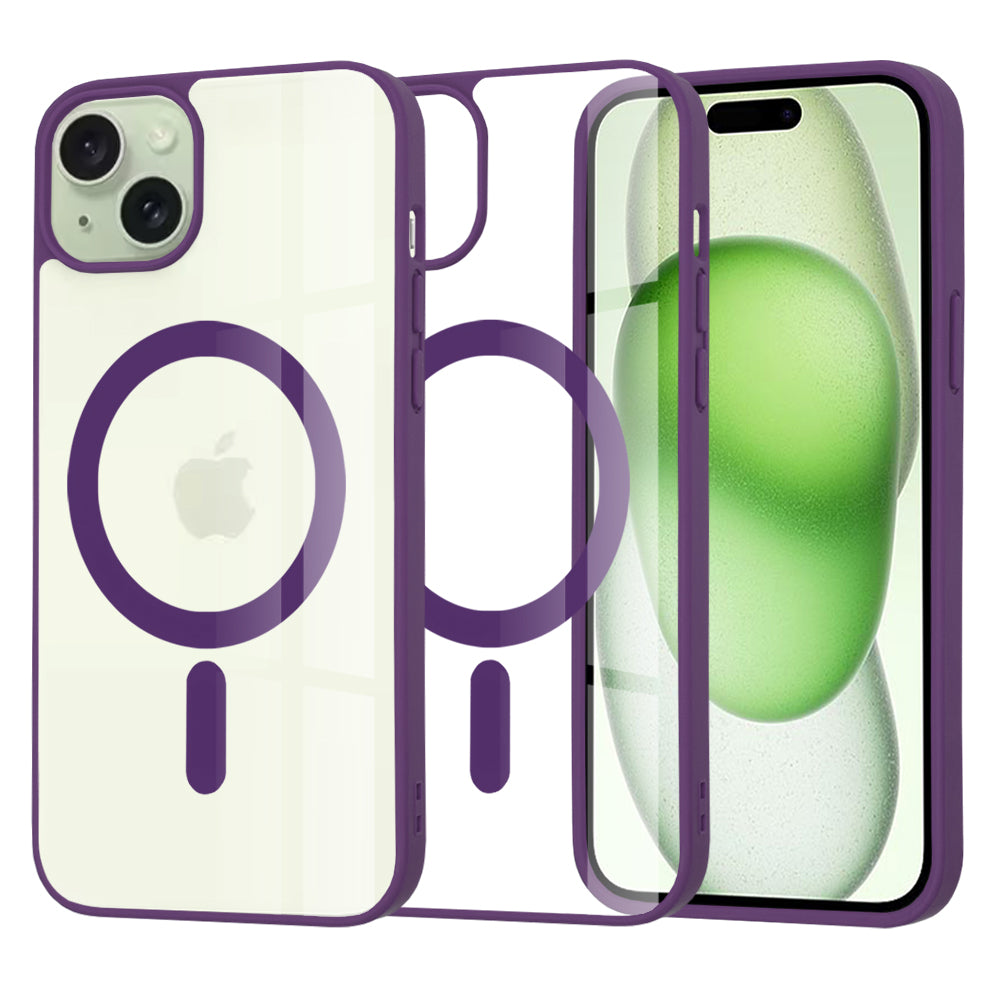 MagSafe Case for Apple iPhone 15 Plus, Techsuit, Pro, Purple