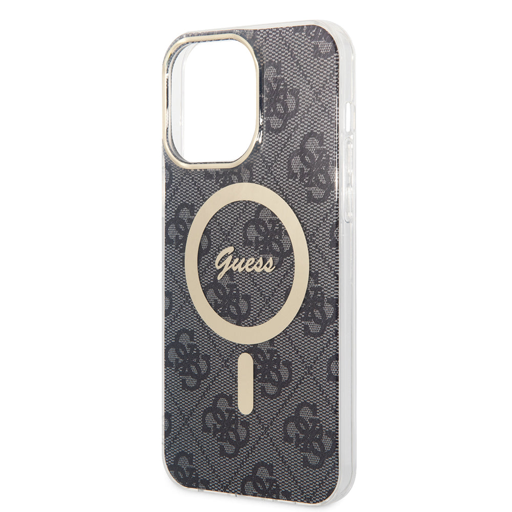 Θήκη MagSafe για Apple iPhone 15 Pro, Guess, 4G IML, Μαύρο