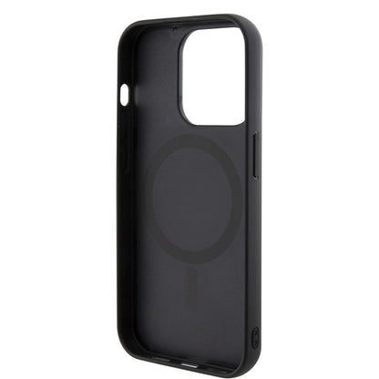 MagSafe Case for Apple iPhone 15 Pro, Guess, GCube Stripes, Black