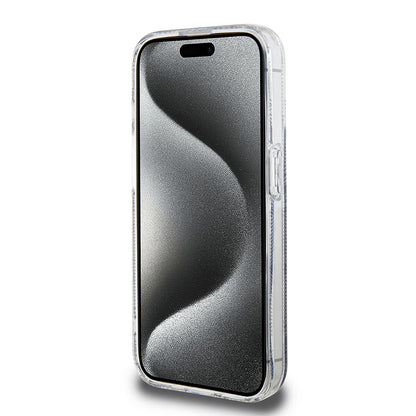 MagSafe Case for Apple iPhone 15 Pro, Guess, IML Gcube, Black