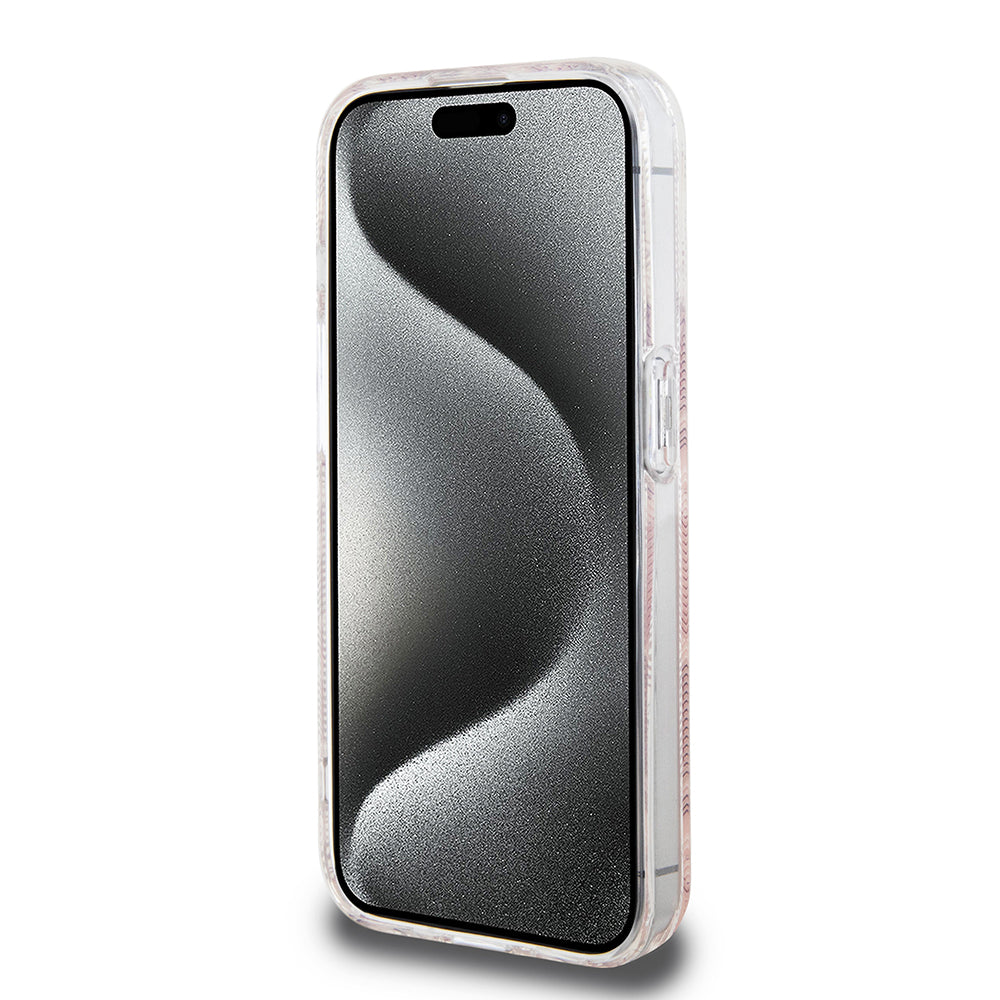 Θήκη MagSafe για Apple iPhone 15 Pro, Guess, IML Gcube, Ροζ