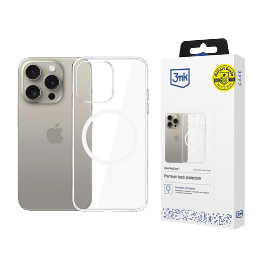 Θήκη MagSafe για Apple iPhone 15 Pro Max, 3MK, Clear MagCase, Διαφανής