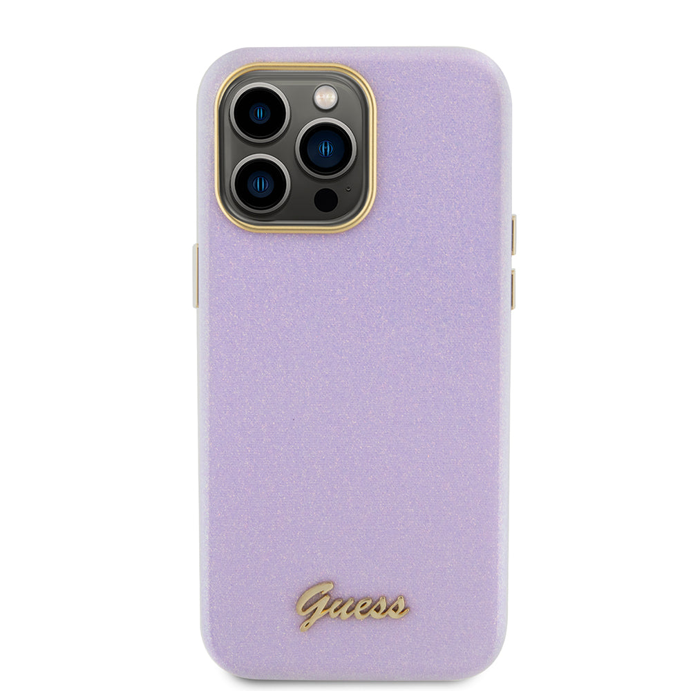 Θήκη MagSafe για Apple iPhone 15 Pro Max, Guess, Glitter Full Wrapped, Μωβ