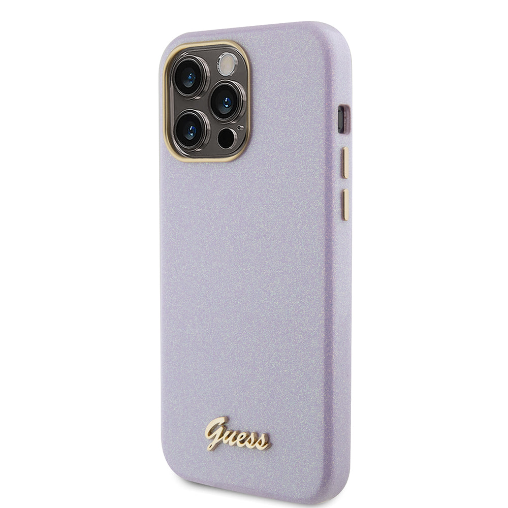 Θήκη MagSafe για Apple iPhone 15 Pro Max, Guess, Glitter Full Wrapped, Μωβ