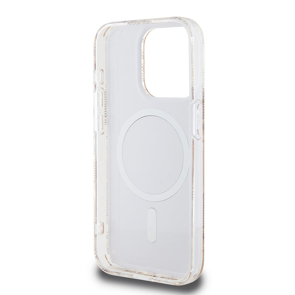 MagSafe Case for Apple iPhone 15 Pro Max, Guess, IML Gcube, Brown