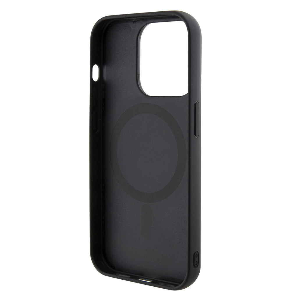 Θήκη MagSafe για Apple iPhone 15 Pro Max, Guess, PU G Cube, Μαύρη