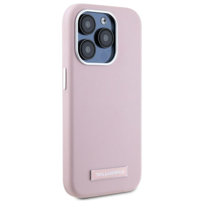 MagSafe Case for Apple iPhone 15 Pro Max, Karl Lagerfeld, FW Metal Plate, Pink