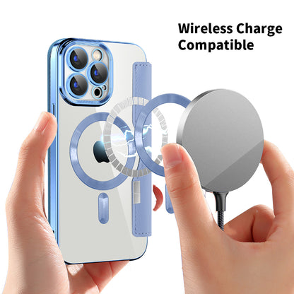 MagSafe Case for Apple iPhone 15 Pro Max, Techsuit, SmartMag Book, Blue