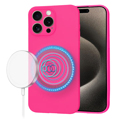 Θήκη MagSafe για Apple iPhone 15 Pro Max, Techsuit, SoftFlex, Σκούρο Ροζ
