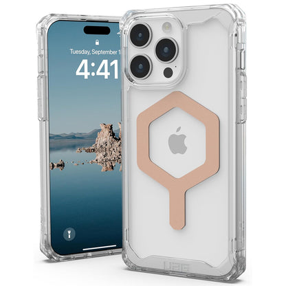 MagSafe Case for Apple iPhone 15 Pro Max, Urban Armor Gear, Plyo, Rose Gold