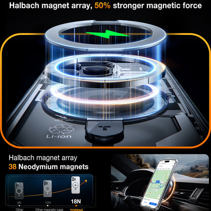 Θήκη MagSafe για Apple iPhone 15 Pro, Torras, Ostand, Διαφανής