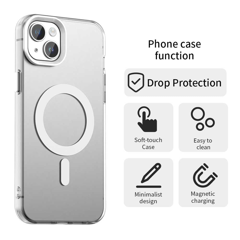 MagSafe Case for Apple iPhone 15, Techsuit, CandyCase, White