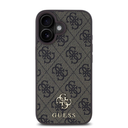 MagSafe Case for Apple iPhone 16, Guess, 4G Classic, Brown