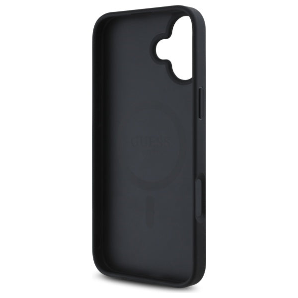 Θήκη MagSafe για Apple iPhone 16, Guess, 4G Flowers Print, Μαύρη