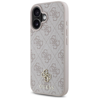 MagSafe Case for Apple iPhone 16, Guess, 4G Small and Classic Logo, Pink