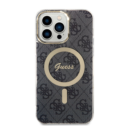Θήκη MagSafe για Apple iPhone 16, Guess, IML 4G, Μαύρη