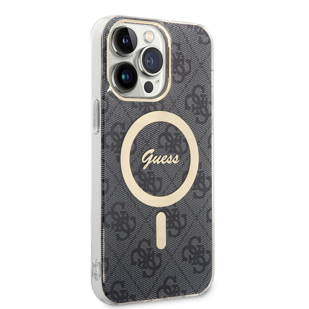 Θήκη MagSafe για Apple iPhone 16, Guess, IML 4G, Μαύρη