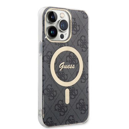 Θήκη MagSafe για Apple iPhone 16, Guess, IML 4G, Μαύρη