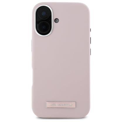 MagSafe Case for Apple iPhone 16, Karl Lagerfeld, FW Metal Plate, Pink