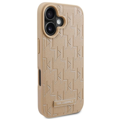 MagSafe Case for Apple iPhone 16, Karl Lagerfeld, Hot Stamp, Beige