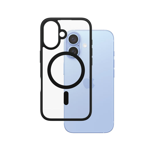 Θήκη MagSafe για Apple iPhone 16, PanzerGlass, Frame, Διαφανής Μαύρη