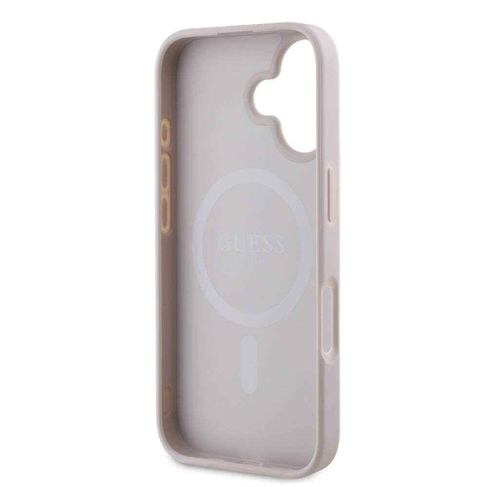 Θήκη MagSafe για Apple iPhone 16 Plus, Guess, 4G Printed Stripes, Ροζ