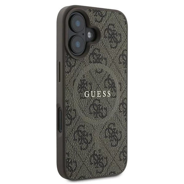 Θήκη MagSafe για Apple iPhone 16 Plus, Guess, 4G Ring Classic Logo, Καφέ