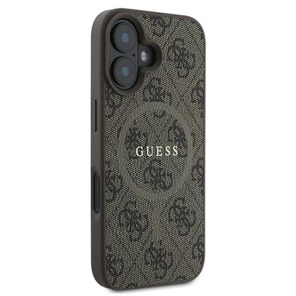 Θήκη MagSafe για Apple iPhone 16 Plus, Guess, 4G Ring Classic Logo, Καφέ