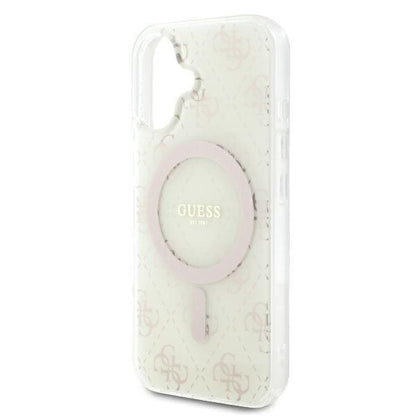MagSafe Case for Apple iPhone 16 Plus, Guess, IML 4G Background, White