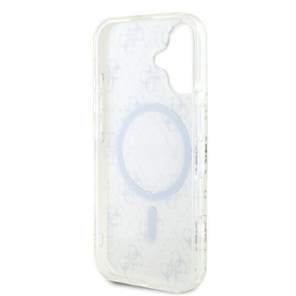 MagSafe Case for Apple iPhone 16 Plus, Guess, IML 4G Background, White