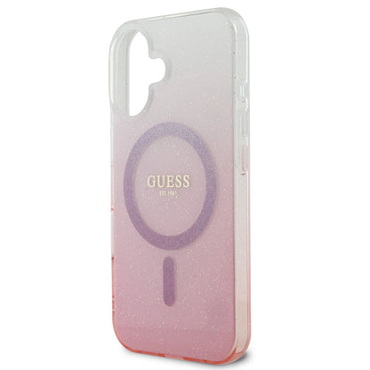 Θήκη MagSafe για Apple iPhone 16 Plus, Guess, IML Glitter Gradient, Καφέ