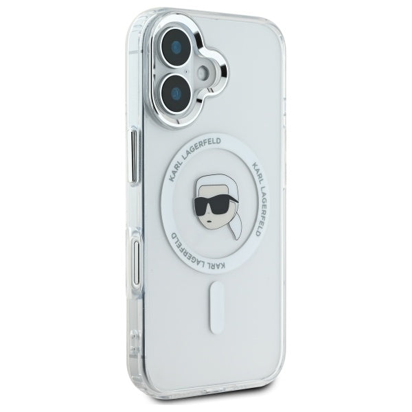 Θήκη MagSafe για Apple iPhone 16 Plus, Karl Lagerfeld, IML Karl's Head, Λευκή
