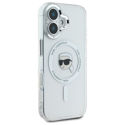 Θήκη MagSafe για Apple iPhone 16 Plus, Karl Lagerfeld, IML Karl's Head, Λευκή