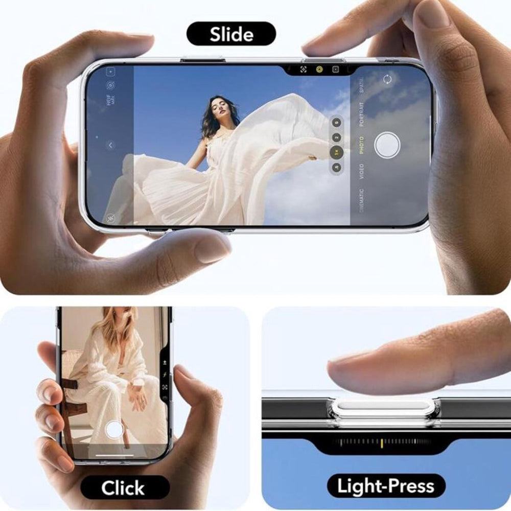 MagSafe Case for Apple iPhone 16 Pro, ESR, Classic Hybrid Kickstand Slide, Transparent