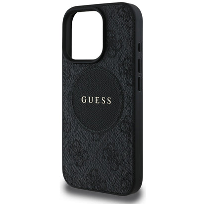 Θήκη MagSafe για Apple iPhone 16 Pro, Guess, 4G Circle Classic Logo, Μαύρη