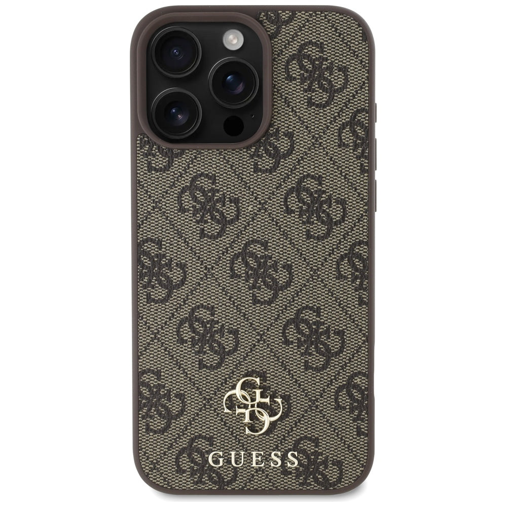 Θήκη MagSafe για Apple iPhone 16 Pro, Guess, 4G Small and Classic Logo, Καφέ