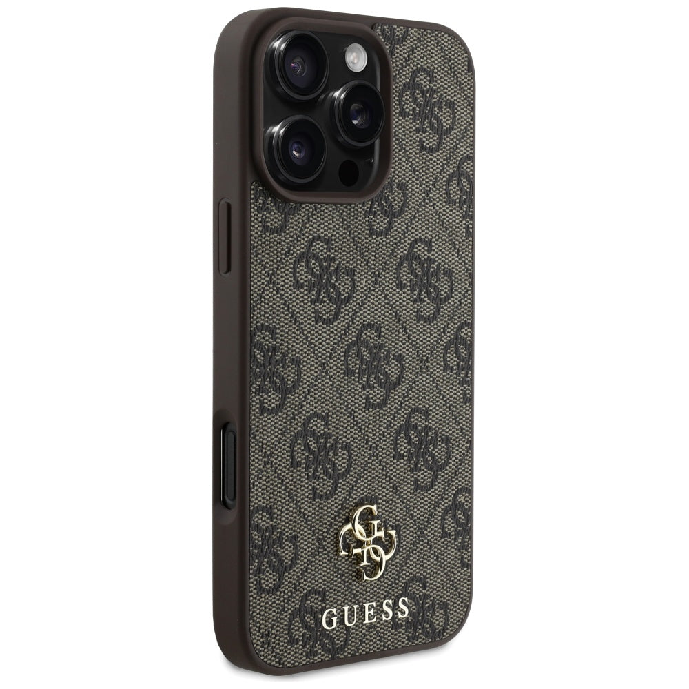 Θήκη MagSafe για Apple iPhone 16 Pro, Guess, 4G Small and Classic Logo, Καφέ