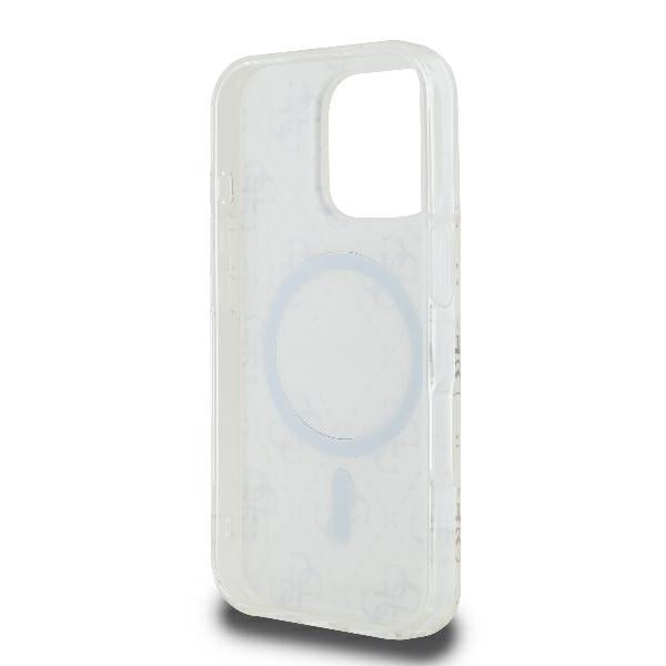 Θήκη MagSafe για Apple iPhone 16 Pro, Guess, IML 4G Background, Λευκή