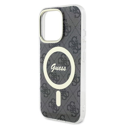 MagSafe Case for Apple iPhone 16 Pro, Guess, IML 4G, Black