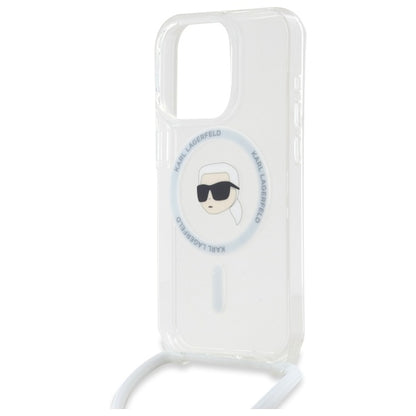 Θήκη MagSafe για Apple iPhone 16 Pro, Karl Lagerfeld, IML Crossbody Karl's Head, Διάφανη