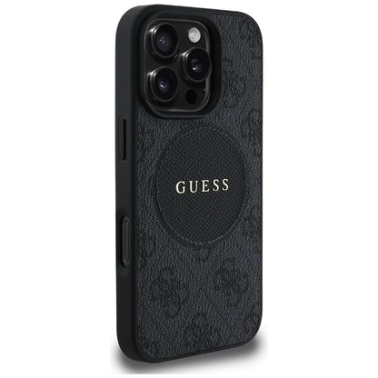 Θήκη MagSafe για Apple iPhone 16 Pro Max, Guess, 4G Circle Classic Logo, Μαύρη