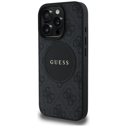 Θήκη MagSafe για Apple iPhone 16 Pro Max, Guess, 4G Circle Classic Logo, Μαύρη
