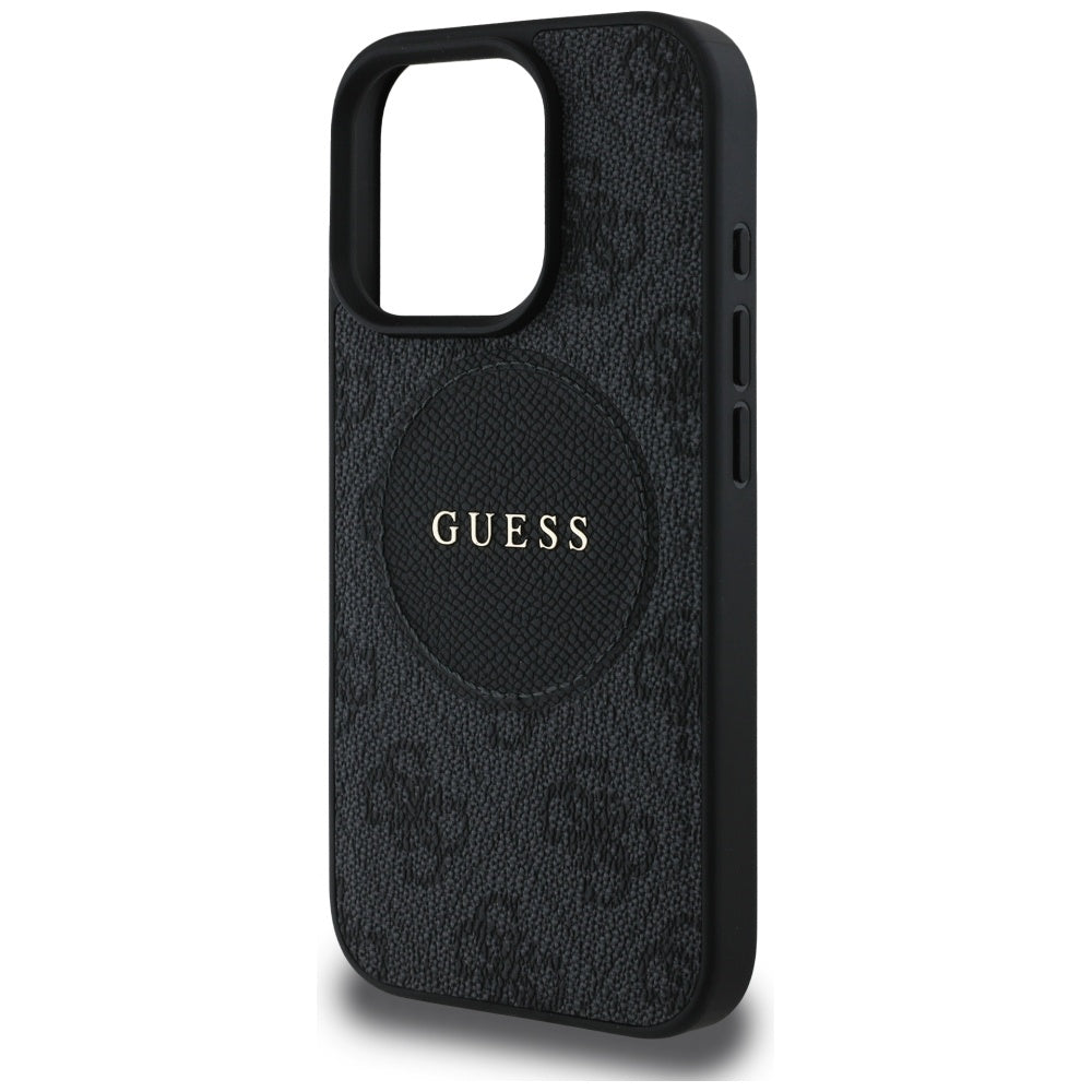Θήκη MagSafe για Apple iPhone 16 Pro Max, Guess, 4G Circle Classic Logo, Μαύρη